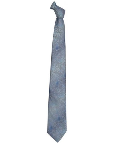 DAVID WEJ Paisley Tie – Gray Blue