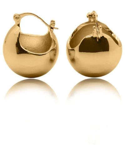 VIEA Maeve Dome Drop Earrings - Metallic