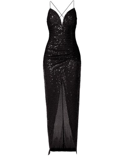 AGGI Ailish Obsidian Sequin Maxi Dress - Black