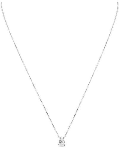 SALLY SKOUFIS Droplet Necklace Petite With Made White Diamond In Sterling Silver - Metallic