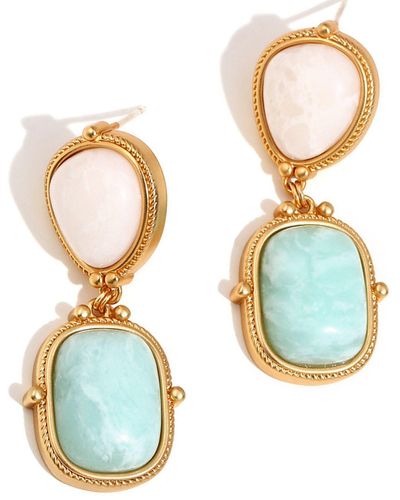 Olivia Le Vintage Inspired Gemstone Earrings - Blue