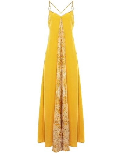 Movom Johona V-neck Maxi Dress - Yellow