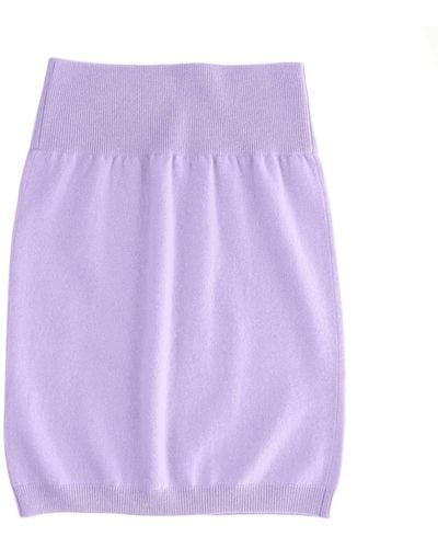 Zenzee Cashmere Mini Skirt - Purple