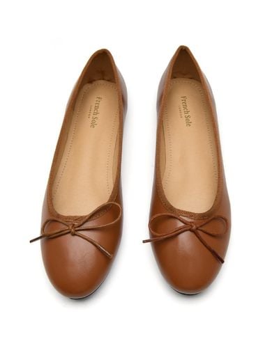 French Sole Amelie Tan Leather - Brown
