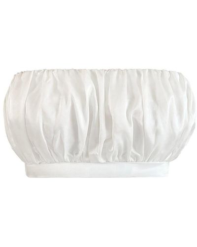 NUAJE NUAJE Isabelle Cotton And Silk-blend Ruched Bandeau Top - White
