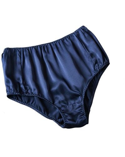 Soft Strokes Silk Pure Mulberry Silk French Cut Panties - Blue