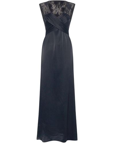 Deer You Victoria Vacationing Full Length Gown With Lace Back - Black
