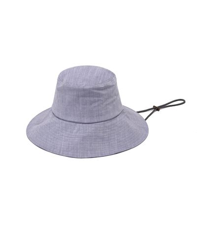 Justine Hats Wide Brim Bucket Hat - Blue