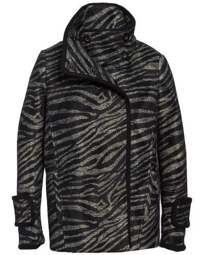 N'Onat Cate Zebra Coat - Black