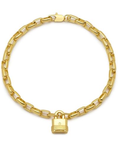 Northskull Lock Chain Bracelet In - Metallic