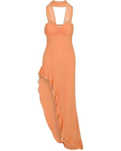 DELFI Collective Lara Ruffle Pink Dress - Orange