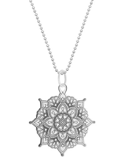 CarterGore Medium Classic Mandala Pendant Necklace - Metallic