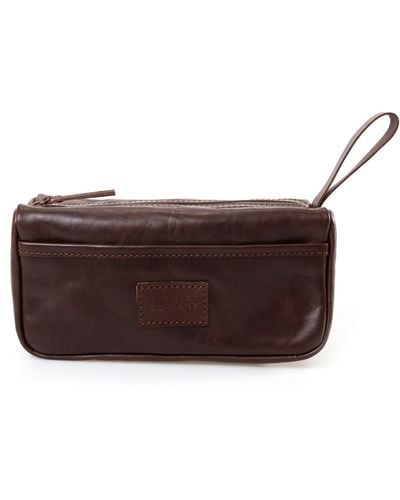 THE DUST COMPANY Leather Dopp Kit In Cuoio Havana - Brown