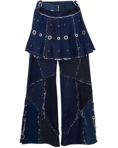 Paloma Lira Trousers And Skirt Denim Trousers - Blue