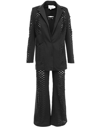 Silvia Serban "dragon Skin" Laser Cut Suit - Black