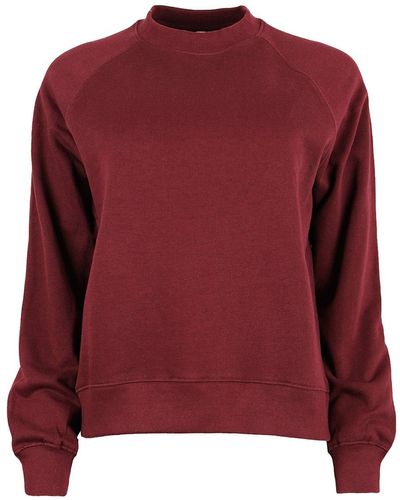blonde gone rogue Soft Organic Cotton Sweatshirt In Wine Burgundy - Red