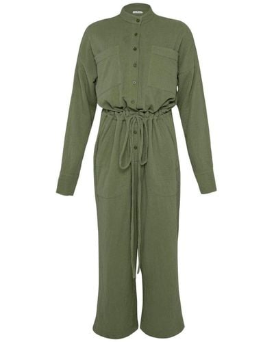 STATE OF GEORGIA The Dylan Jumpsuit Sage - Green