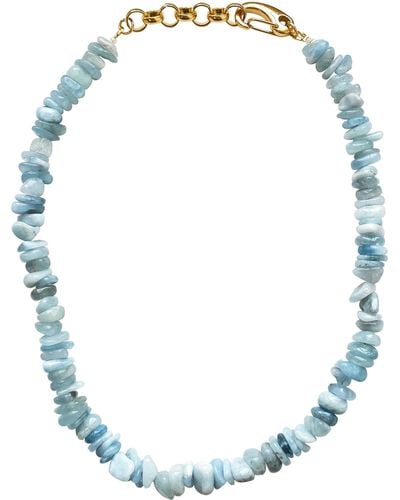 Smilla Brav Aquamarine Necklace Lila - Blue