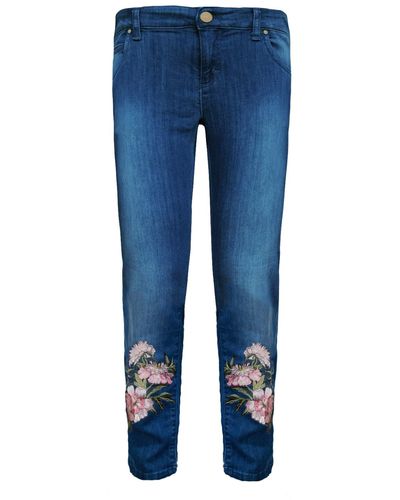 My Pair Of Jeans Pink Flower Boyfriend - Blue