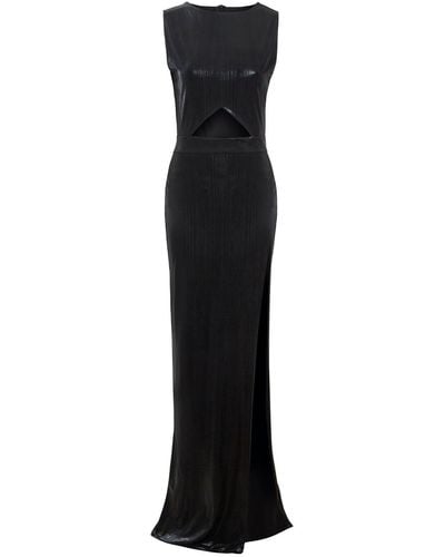 Sarvin Moss Cut Out Maxi Dress - Black