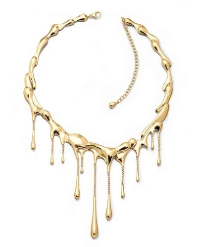 Lucy Quartermaine Multi Drop Necklace In Vermeil - Metallic