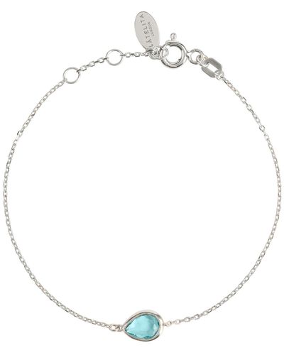 LÁTELITA London Pisa Mini Teardrop Bracelet Silver Blue Topaz - Multicolour