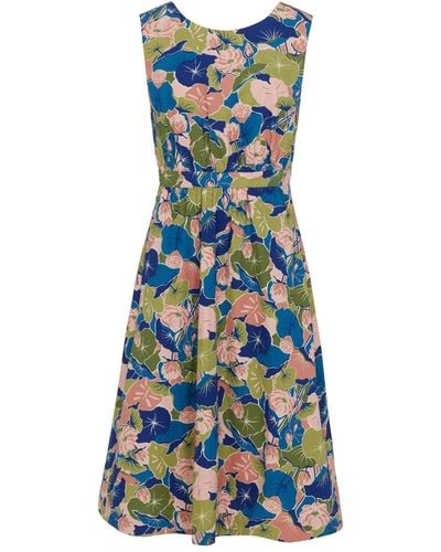 Emily and Fin Lucy Lotus Flower Dress - Blue