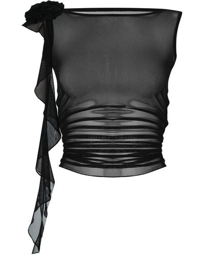 Khéla the Label After Party Mesh Top In - Black
