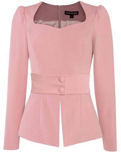 Tia Dorraine Cotton Candy Sweetheart Blouse - Pink
