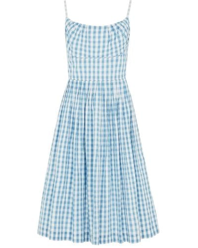 Emily and Fin Enid India Blue Check Dress