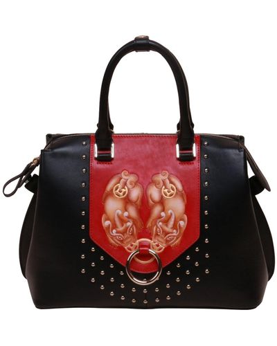 Bellorita Px Satchel Leather Bag - Black
