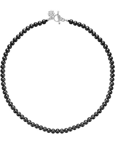 Dower & Hall Medium Freshwater Pearl Necklace - Metallic