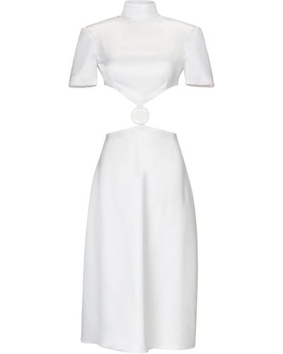 Vestiaire d'un Oiseau Libre Paloma Blanca Silk Dress - White