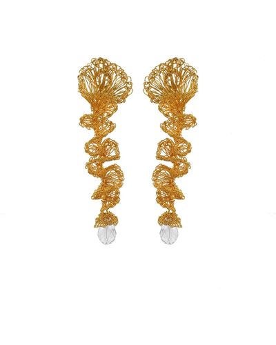 Lavish by Tricia Milaneze Clear & Ella Handmade Earrings - Metallic