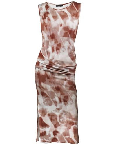 Me & Thee Fast & Furious Nude Print Bamboo Jersey Dress - Brown