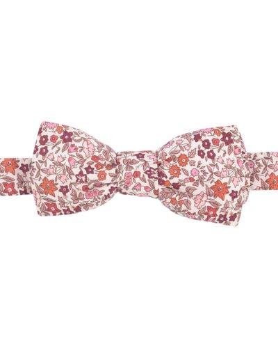 LE COLONEL Burgundy Pink Liberty Ava Bow Tie