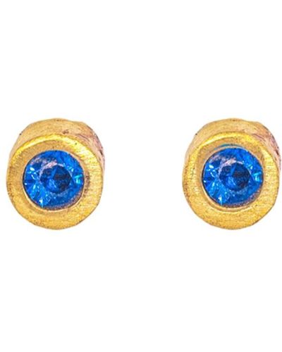 Lily Flo Jewellery Disco Dot Sapphire Stud Earrings - Blue
