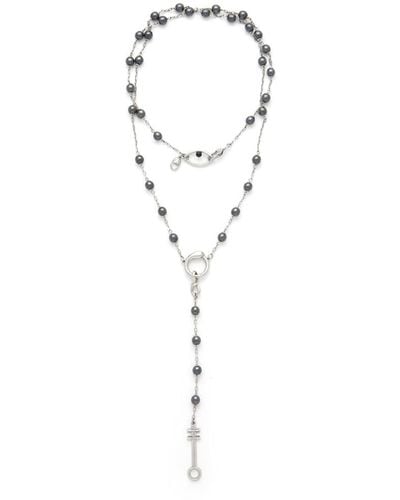 CAPSULE ELEVEN Egyptian Rosary Necklace Hematite - Metallic