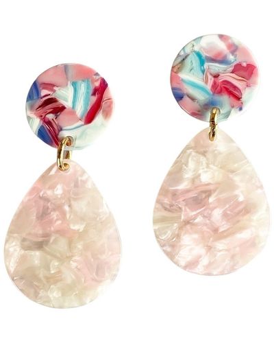 CLOSET REHAB Teardrop Earrings In - Pink