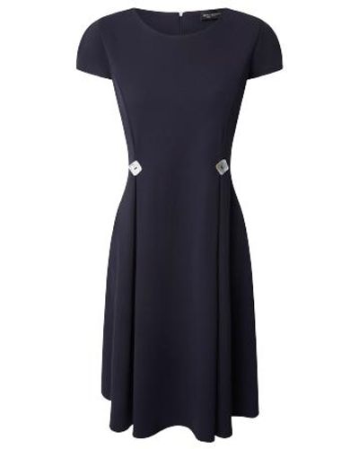 James Lakeland Pin Tuck Detail Knee Length Dress - Blue