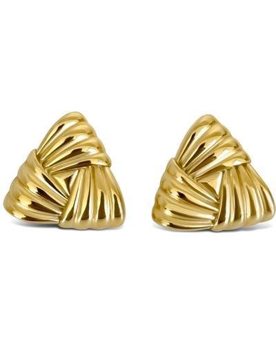 Anisa Sojka Chunky Triangular Earrings - Metallic