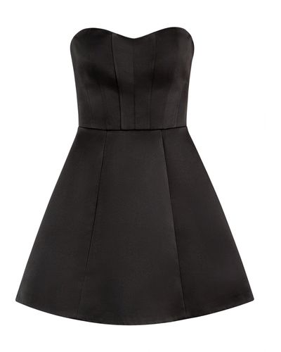 Tia Dorraine Timeless Jewel Fitted Bustier Mini Dress - Black