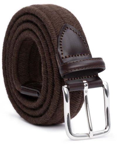 Dalgado Elastic Braided Wool Belt Stefano - Black