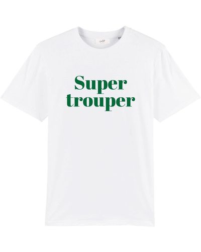 Fanclub Super Trouper Retro Slogan T-shirt - White
