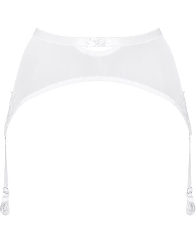 BonBon Lingerie Jewel Suspender Belt - White
