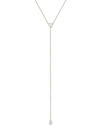 Lily Flo Jewellery Circinius Diamond Lariat Necklace - White