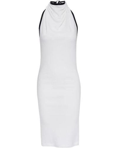 LAHIVE Gaia Backless Knit Halter Dress - White