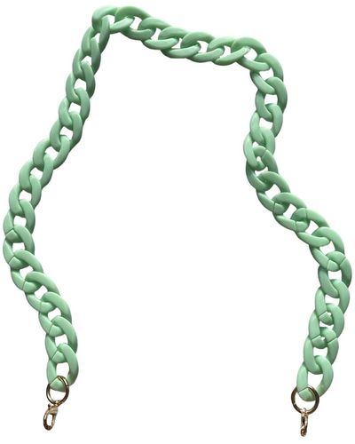 CLOSET REHAB Chain Link Short Acrylic Purse Strap In Aqua - Green