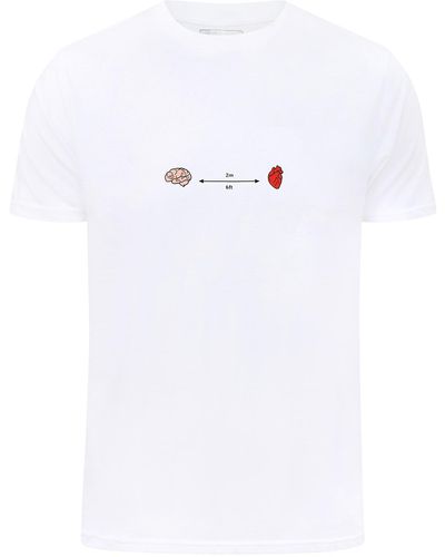 blonde gone rogue Heart Print S Organic Cotton T-shirt In - White