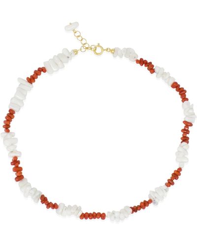 Vintouch Italy Mediterraneo Shell & Coral Necklace - Red